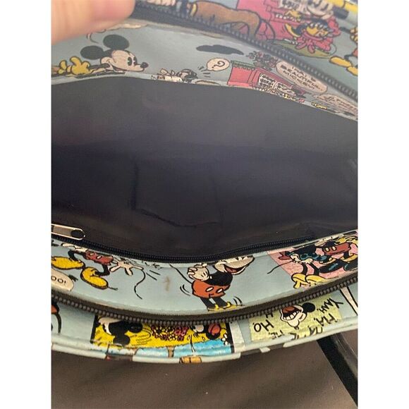 Disney Minnie & Mickey Mouse Comic Strip Satchel Handbag Blue - Picture 3 of 6